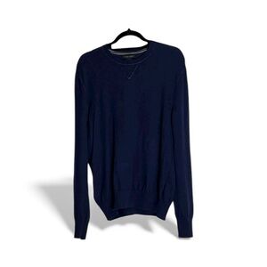 BANANA REPUBLIC Men's Large Deep Blue Crewneck Sweater SOFT!